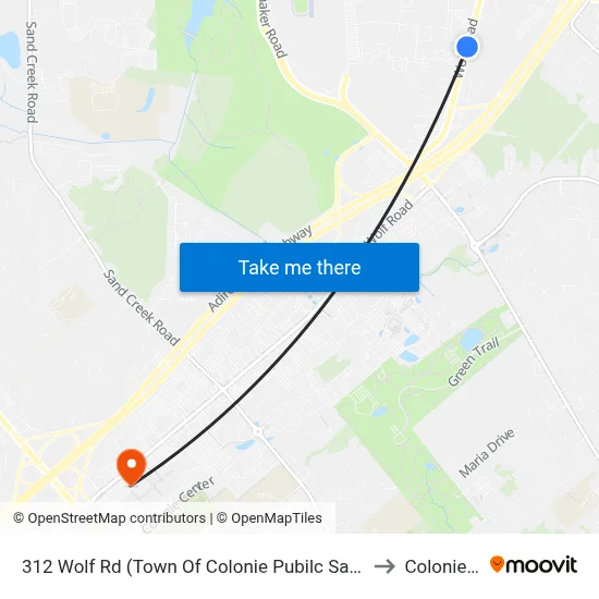 312 Wolf Rd (Town Of Colonie Pubilc Safety Center) to Colonie, NY map