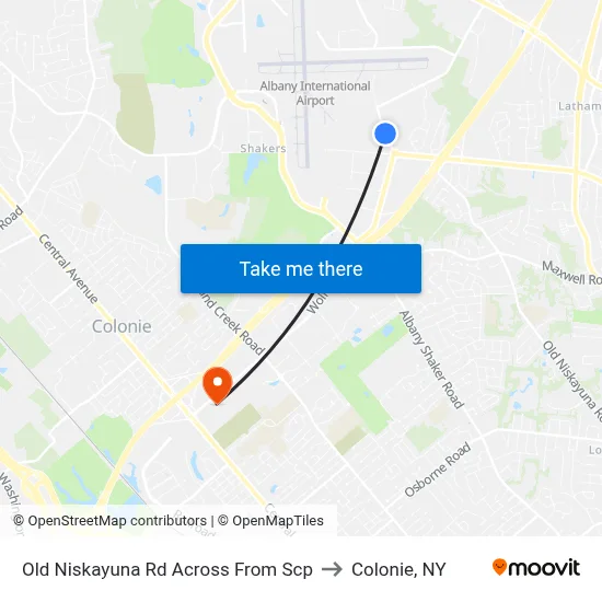 Old Niskayuna Rd Across From Scp to Colonie, NY map