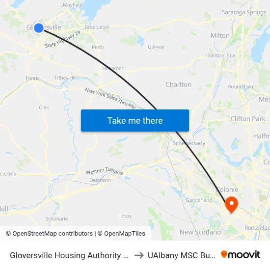 Gloversville Housing Authority - Dubois to UAlbany MSC Building map