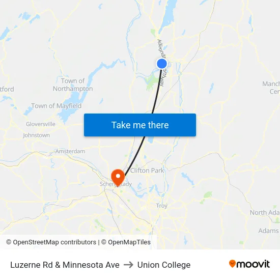 Luzerne Rd & Minnesota Ave to Union College map