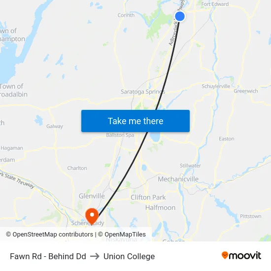 Fawn Rd - Behind Dd to Union College map