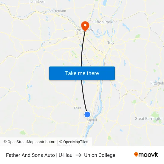 Father And Sons Auto | U-Haul to Union College map