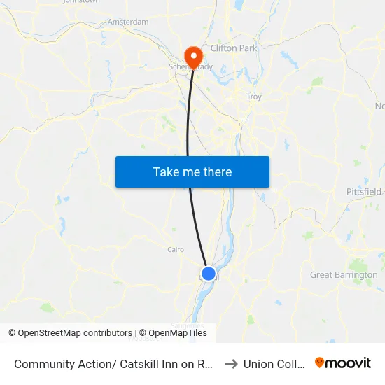Community Action/ Catskill Inn on Request to Union College map