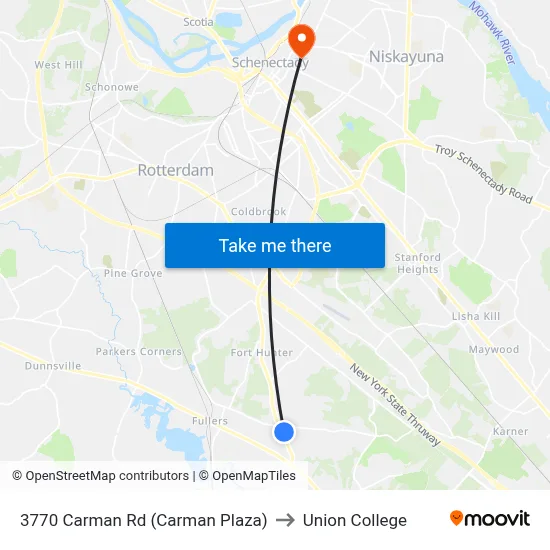 3770 Carman Rd (Carman Plaza) to Union College map