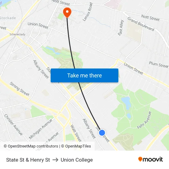 State St & Henry St to Union College map