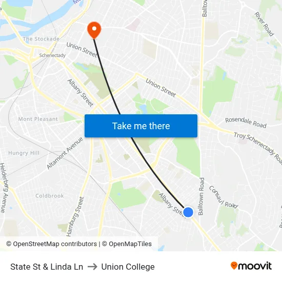 State St & Linda Ln to Union College map