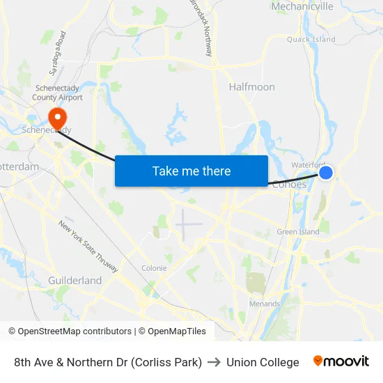 8th Ave & Northern Dr (Corliss Park) to Union College map