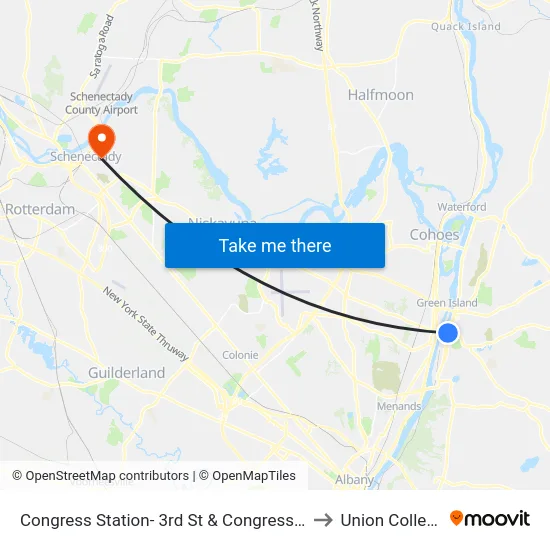 Congress Station- 3rd St & Congress St to Union College map