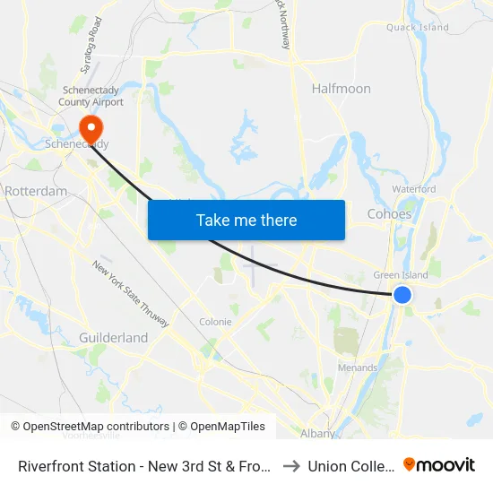Riverfront Station - New 3rd St & Front St to Union College map