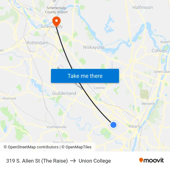319 S. Allen St (The Raise) to Union College map