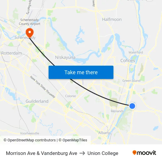 Morrison Ave & Vandenburg Ave to Union College map