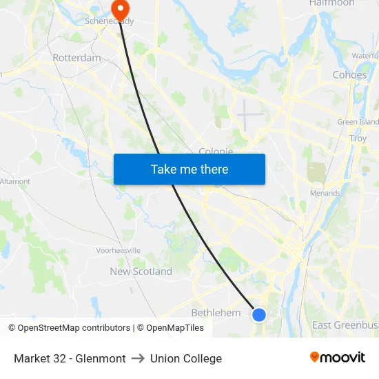 Market 32 - Glenmont to Union College map