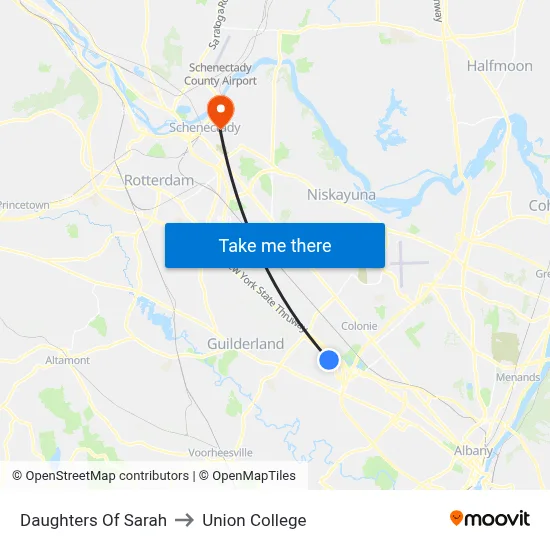 Daughters Of Sarah to Union College map