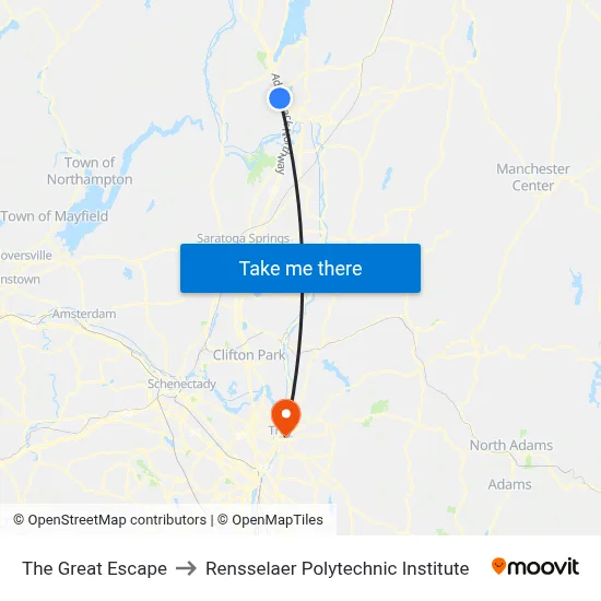 The Great Escape to Rensselaer Polytechnic Institute map