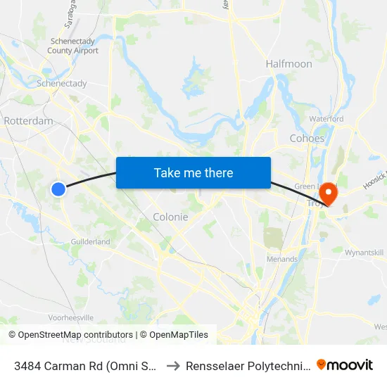 3484 Carman Rd (Omni Senior Living) to Rensselaer Polytechnic Institute map