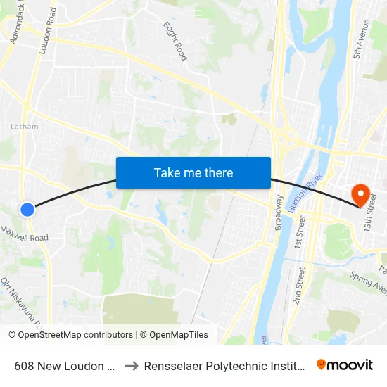 608 New Loudon Rd to Rensselaer Polytechnic Institute map