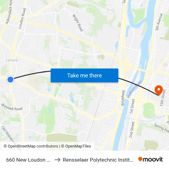 660 New Loudon Rd to Rensselaer Polytechnic Institute map