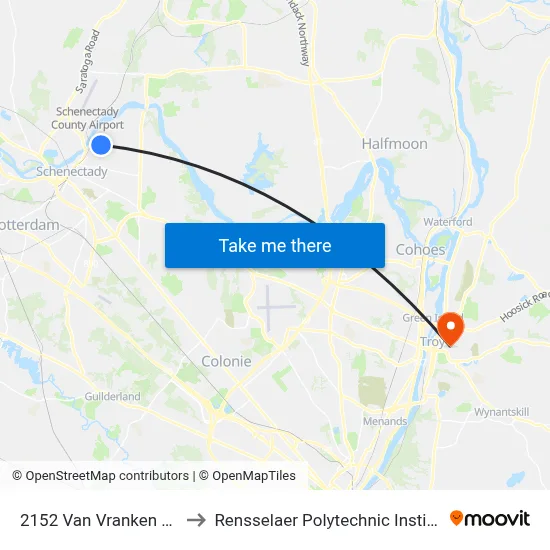 2152 Van Vranken Ave to Rensselaer Polytechnic Institute map