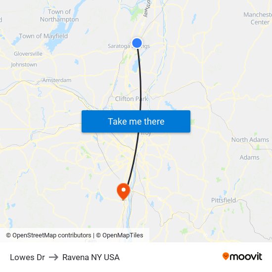 Lowes Dr to Ravena NY USA map