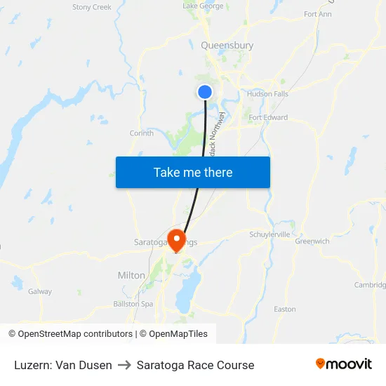 Luzern: Van Dusen to Saratoga Race Course map
