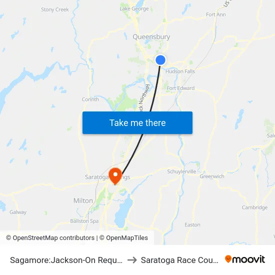 Sagamore:Jackson-On Request to Saratoga Race Course map