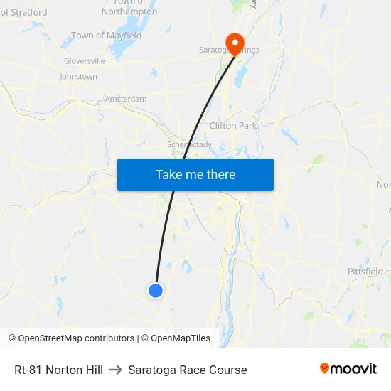 Rt-81 Norton Hill to Saratoga Race Course map