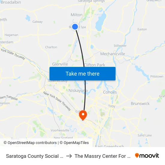 Saratoga County Social Services to The Massry Center For Business map