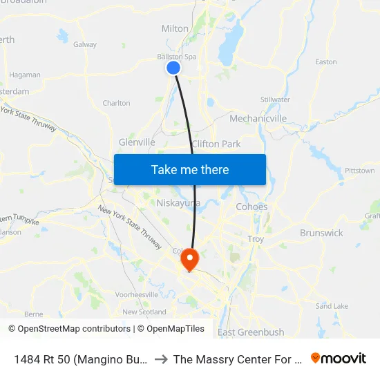1484 Rt 50 (Mangino Buick Gmc) to The Massry Center For Business map
