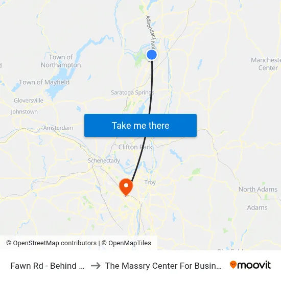 Fawn Rd - Behind Dd to The Massry Center For Business map