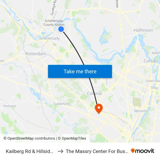 Kailberg Rd & Hillside Ave to The Massry Center For Business map