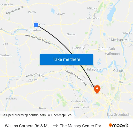 Wallins Corners Rd & Midline Rd to The Massry Center For Business map