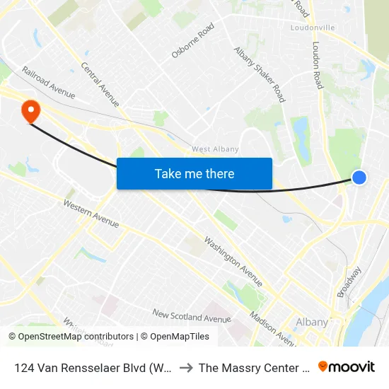 124 Van Rensselaer Blvd (Wolfert's Roost Cc) to The Massry Center For Business map