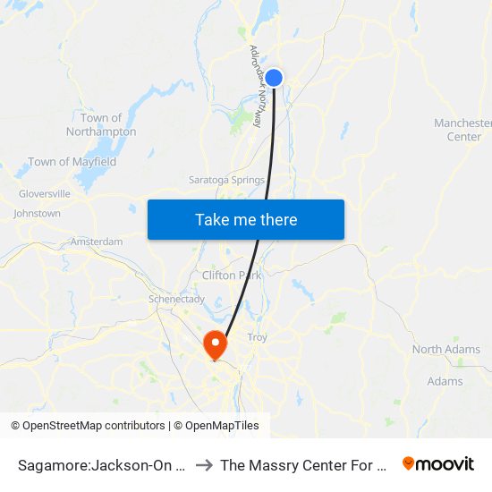 Sagamore:Jackson-On Request to The Massry Center For Business map