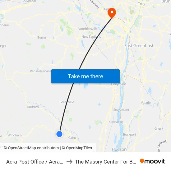 Acra Post Office / Acra Manor to The Massry Center For Business map