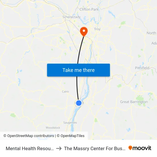 Mental Health Resources to The Massry Center For Business map