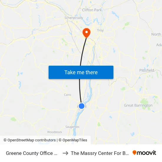 Greene County Office Building to The Massry Center For Business map