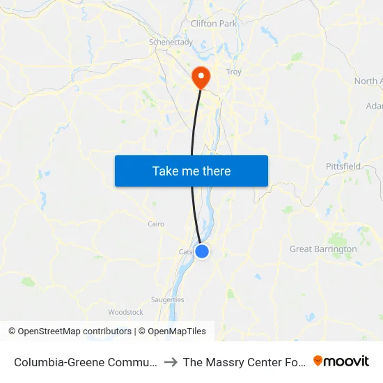 Columbia-Greene Community College to The Massry Center For Business map