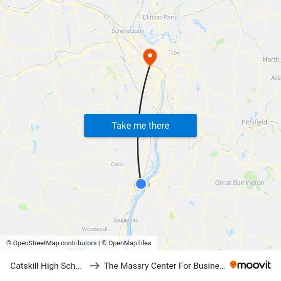 Catskill High School to The Massry Center For Business map