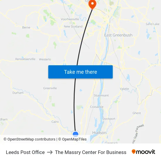 Leeds Post Office to The Massry Center For Business map