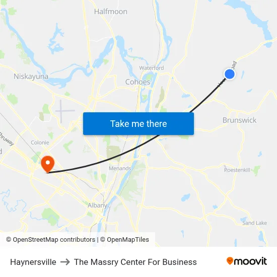 Haynersville to The Massry Center For Business map