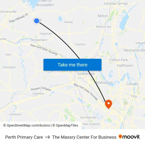 Perth Primary Care to The Massry Center For Business map