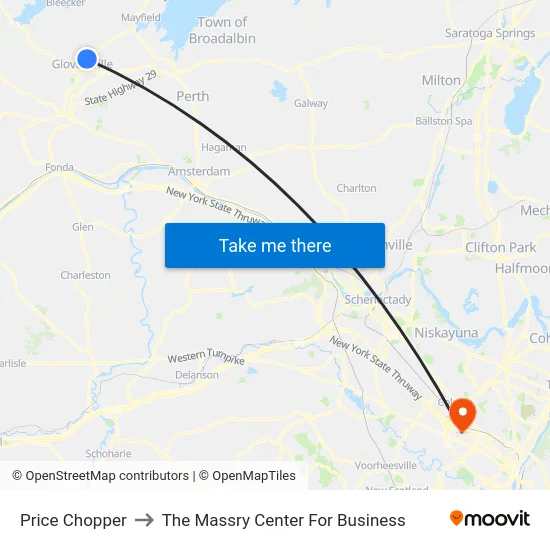 Price Chopper to The Massry Center For Business map