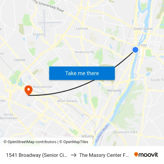 1541 Broadway (Senior Citizen Center) to The Massry Center For Business map