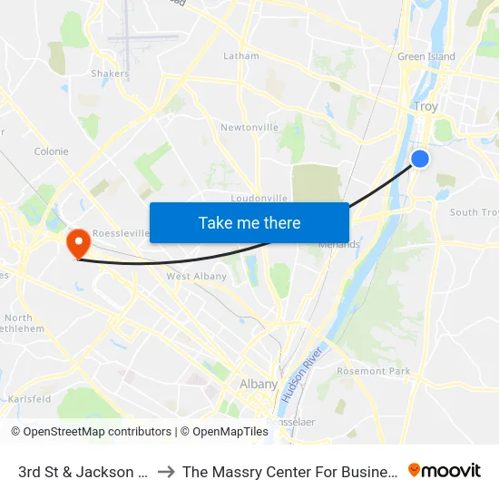 3rd St & Jackson St to The Massry Center For Business map