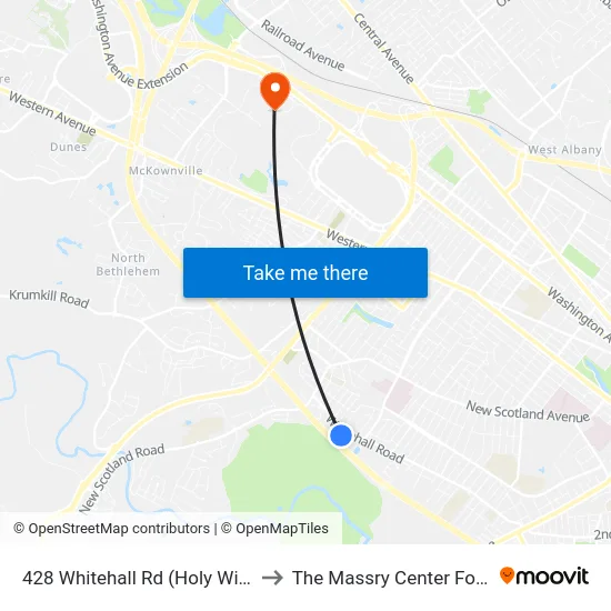428 Whitehall Rd  (Holy Wisdom Apts) to The Massry Center For Business map