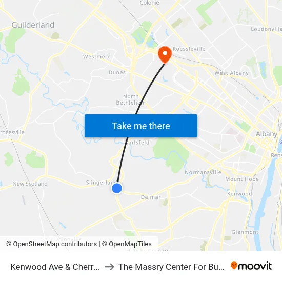 Kenwood Ave & Cherry Ave to The Massry Center For Business map