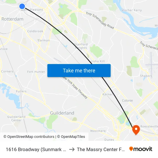 1616 Broadway (Sunmark Credit Union) to The Massry Center For Business map