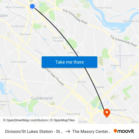 Division/St Lukes Station - State St & Division St to The Massry Center For Business map