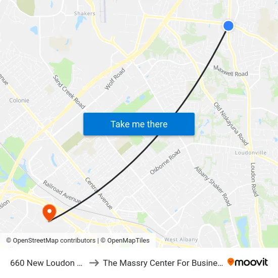 660 New Loudon Rd to The Massry Center For Business map