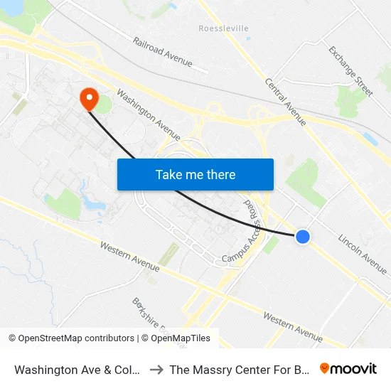 Washington Ave & Colvin Ave to The Massry Center For Business map